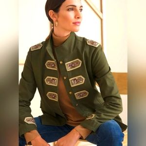 Chico's military-style jacket, size XL